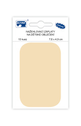 Nažehlovací záplaty malé 10 ks v balení - smetanová